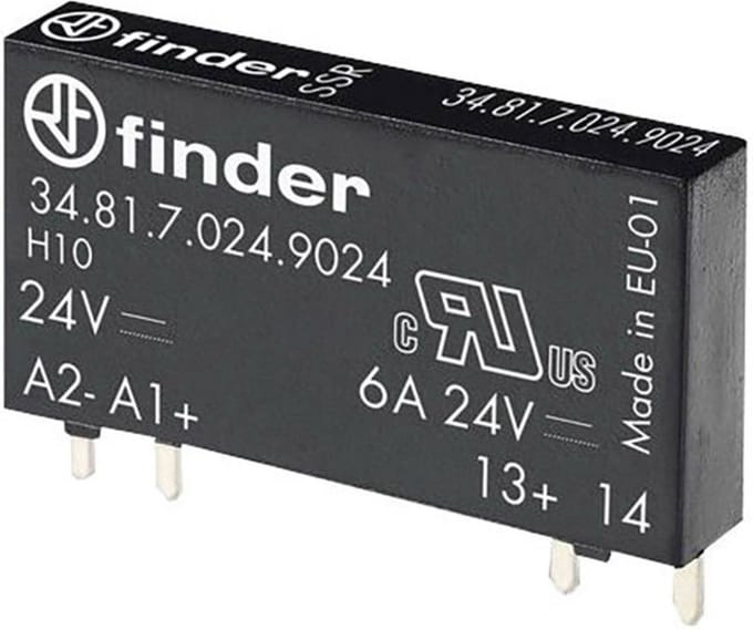 Finder Halfgeleiderrelais 34.81.7.060.9024-1 Schakelspanning (max.): 33 V/DC Direct schakelend 1 stuk(s)