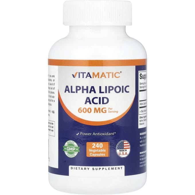 Vitamatic, Alpha Lipoic Acid, 600mg, 240 Veggie Capsules (300mg per capsule)