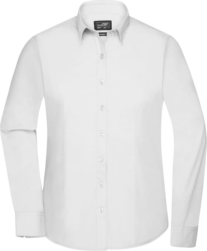 Daiber Blouse Dames Met Lange Mouwen (Wit) Maat S