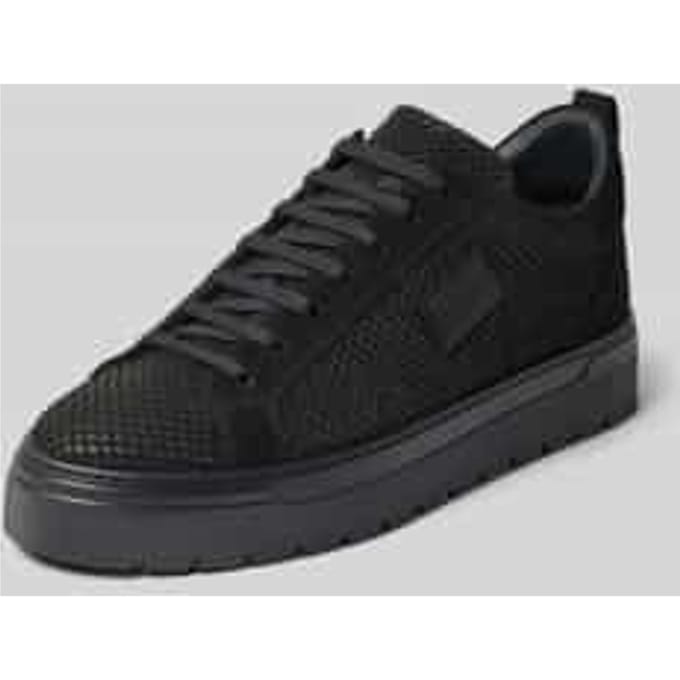 Sneakers van echt leer met structuurpatroon