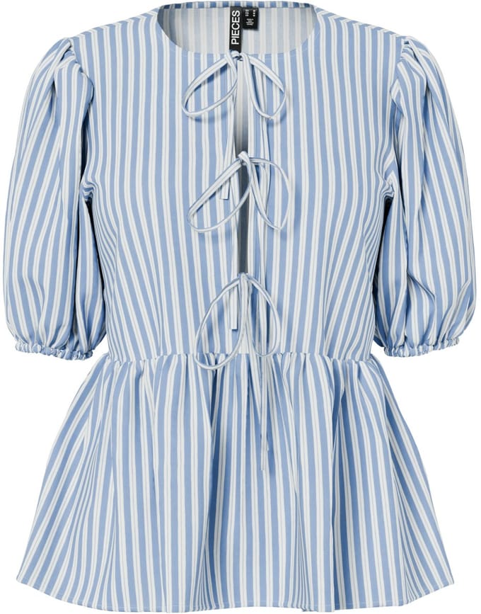 PIECES - PCJOLLY 2/4 TIE TOP WVN NOOS BC - Dames - Blouses