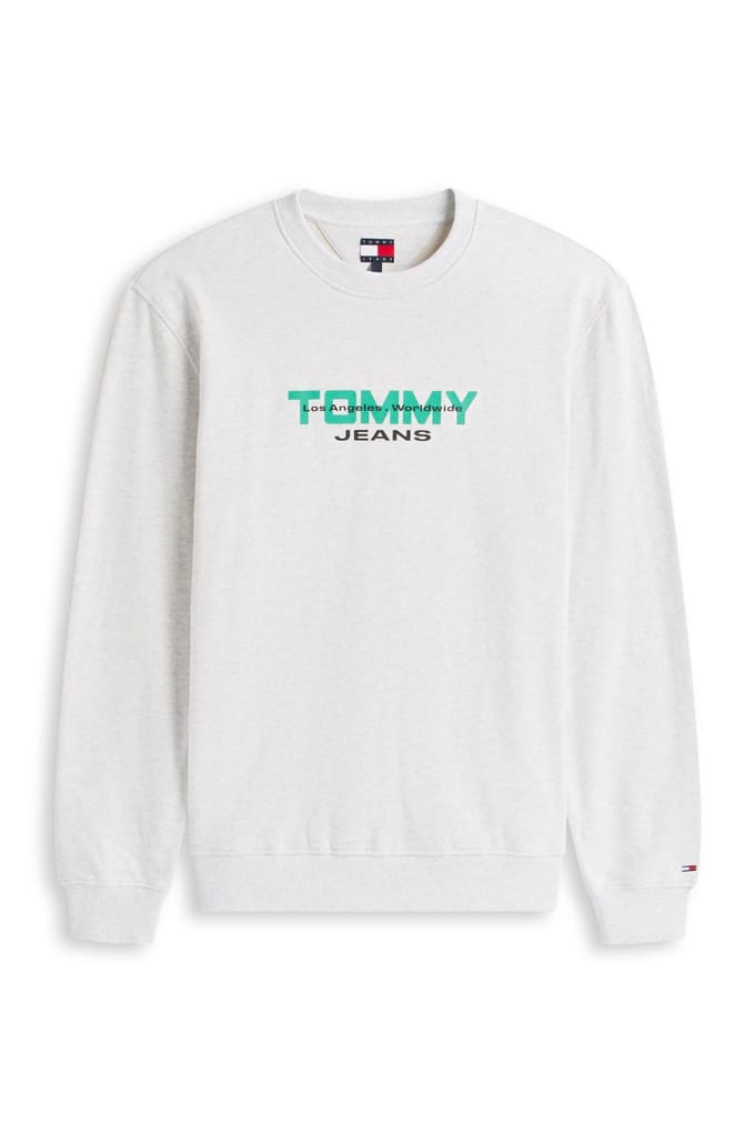 Tommy Hilfiger Regular Essential Dna Crew Ice Grey Heather Größe: S | Pullover Outlet | Herren | Grau
