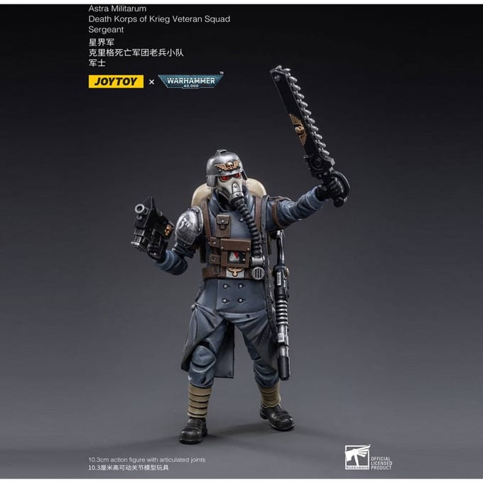 Warhammer 40k Action Figure 1/18 Death Korps of Krieg Veteran Squad Sergeant 10 cm