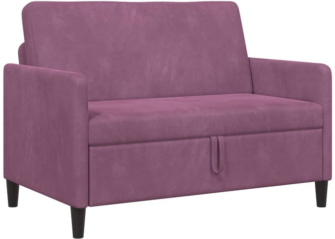 vidaXL Bank met opslag Paars 122 x 78 x 87 cm Polyester