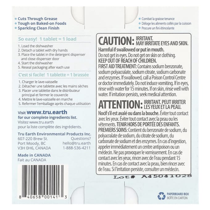 Vaatwasmiddel, Geurvrij, 30 Tabletten gray