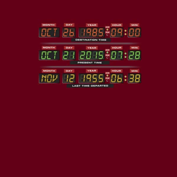 Back To The Future Destination Clock Women's T-Shirt - Burgundy - S