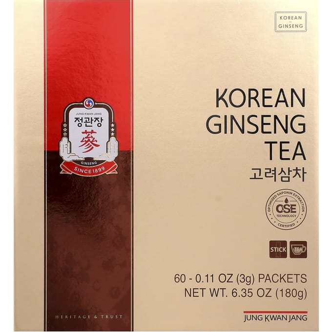 Koreaanse Ginseng Thee, 60 Zakjes, 0,11 oz (3 g) Elk