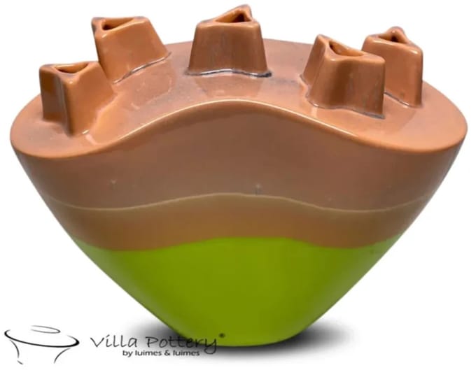 Reactief Oranje Groen vaas Chimney D30 x B21 x H38