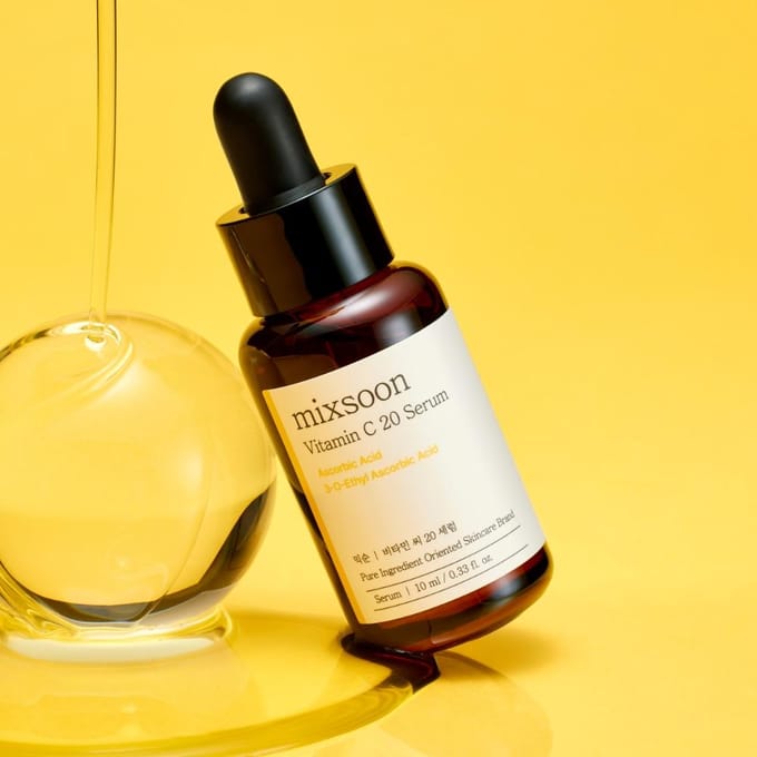 Mixsoon Sérum Vitamine C 20% 10ml Éclat Pur Éclaircissant & Antioxydant Authentique black