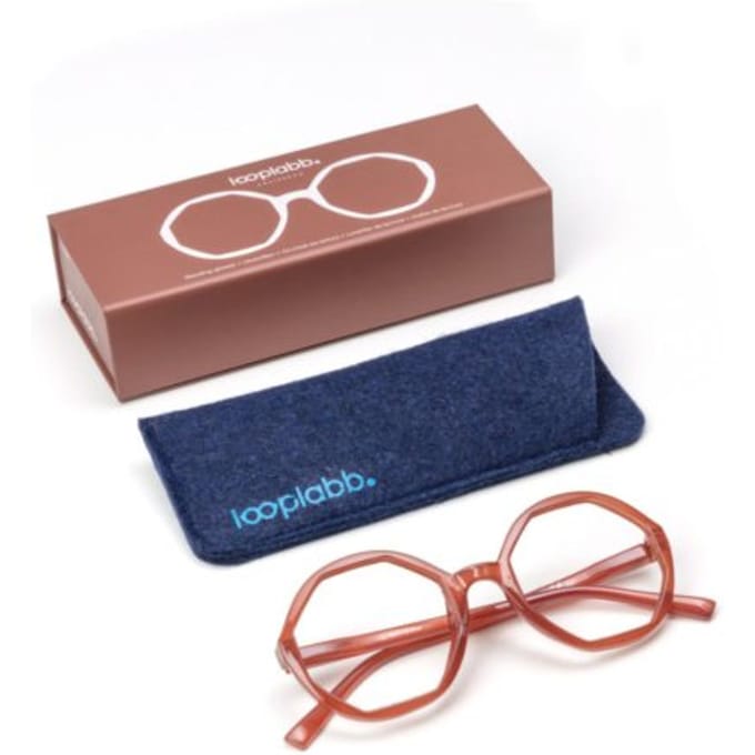 Looplabb leesbril sterkte +3,00 model lolita mauve