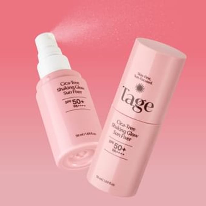 [tage] Cica-Tree Shaking Glow Sun Fixer SPF50+ PA++++ (50ml) - Geavanceerd UV-beschermingsschild & Hydraterende Stralingsfixeer white