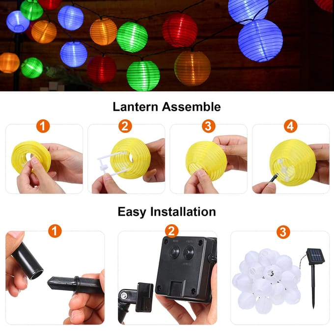 6.5Meter/21.3Ft 30 LED's Zonne-energie Energie Feeënlicht Lichtslinger Gazonlamp met Constante veelkleurig