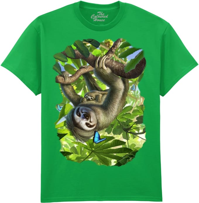 Luiaard Mama Sloth The Coloured House T-shirt M