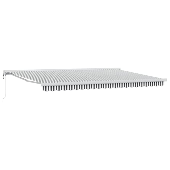 vidaXL - Uitschuifbare - luifel - Antraciet - en - Wit - 500 - × - 300 - cm