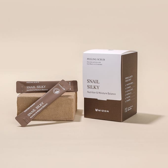 Mizon, Snail Silky, gommage exfoliant, sans parfum, 40 sachets, 5 g (7,0 oz) chaque white
