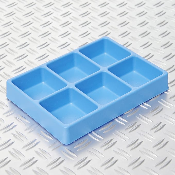 Datona® Vakverdeling met 6 compartimenten - 20 stuks - Blauw