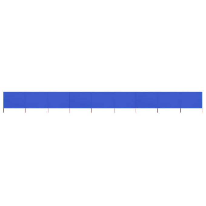 vidaXL - Windscherm - 9-panelen - 1200x120 - cm - stof - azuurblauw