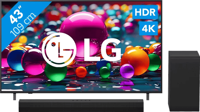 LG 43" Smart UA75 4K (2025) + LG DS40T