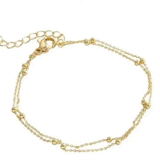 Armband -goudplating- bol- 16 cm-Charme Bijoux