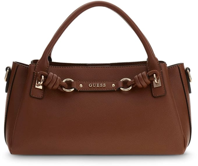 GUESS schoudertas handtas Camelia 3 Comp Satchel Cognac bruine