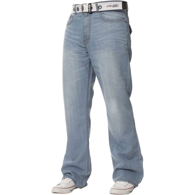 Kruze Heren Bootcut Denim Jeans