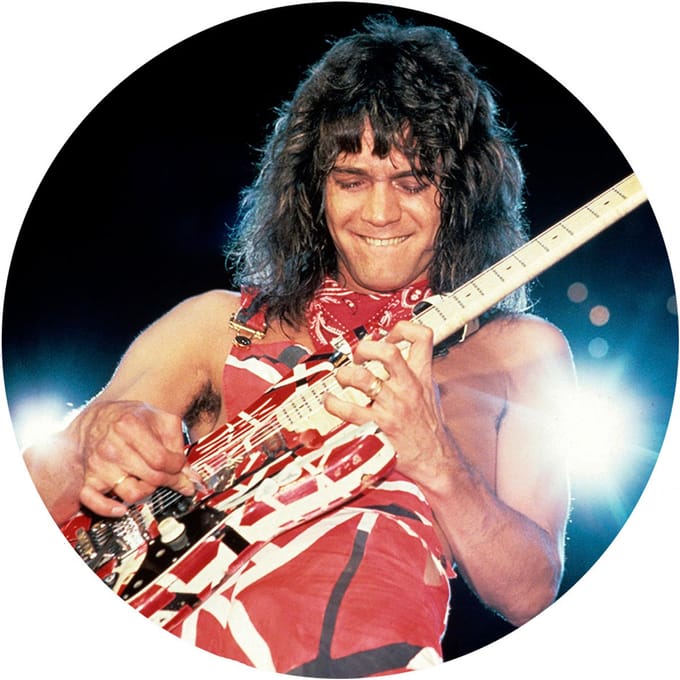 Signs USA - wandbord - dibond - Eddie van Halen - Rond 20 cm