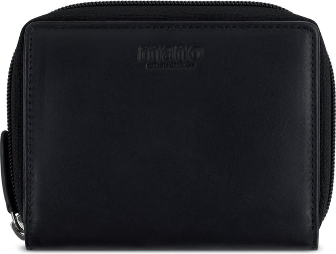 mano Don Andrea Portemonnee RFID-bescherming Leer 12 cm - Dames - Horizontaal - schwarz