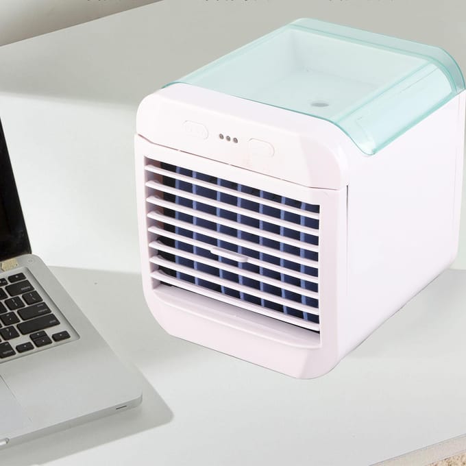 Draagbare Airconditioner Mini Koelventilator Luchtkoeler 3 Windsnelheden Desktop USB Aangedreven Luchtbevochtiger