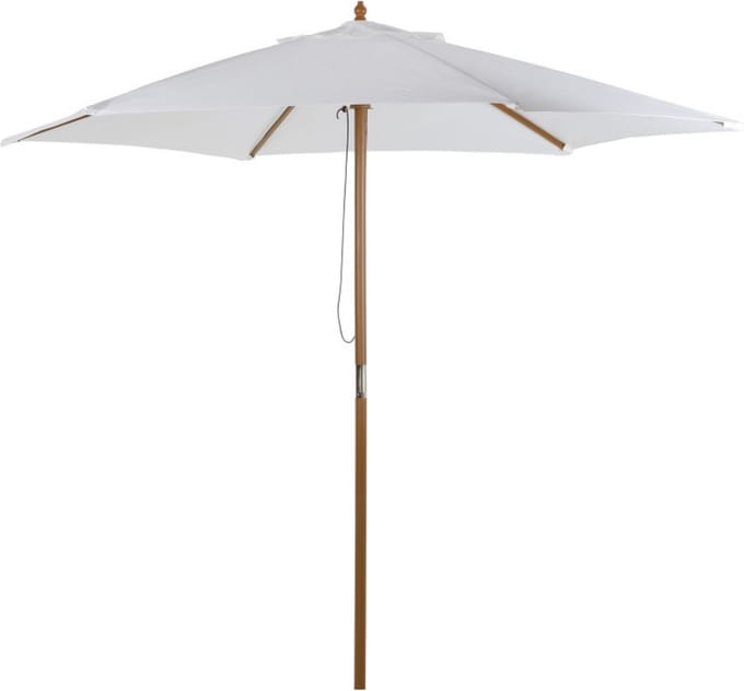 Parasol - Parasols -- Tuin - Zonwering - Tuinparasol - Wit - Ø2,5 x 2,3 m