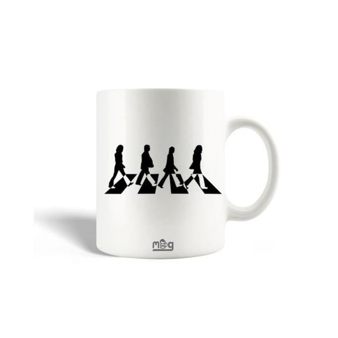 Mug en Céramique The Beatles Groupe Musical Affiche Noir Et Blanc Marche