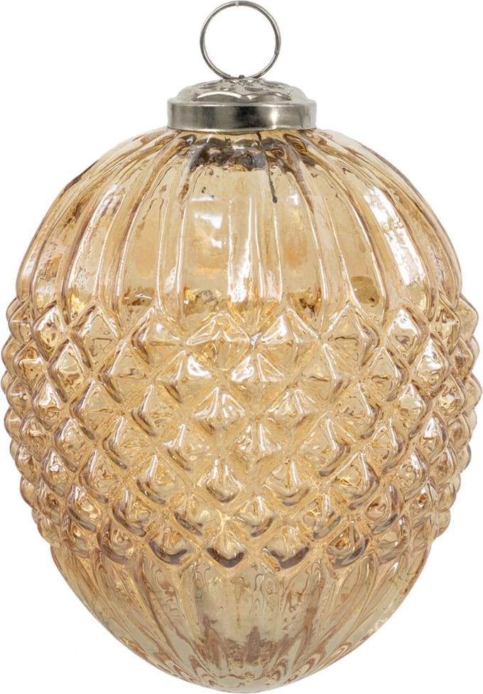 HomeBound by KY | Glazen kerstbal roest/goud | kerstbal | kerstdecoratie