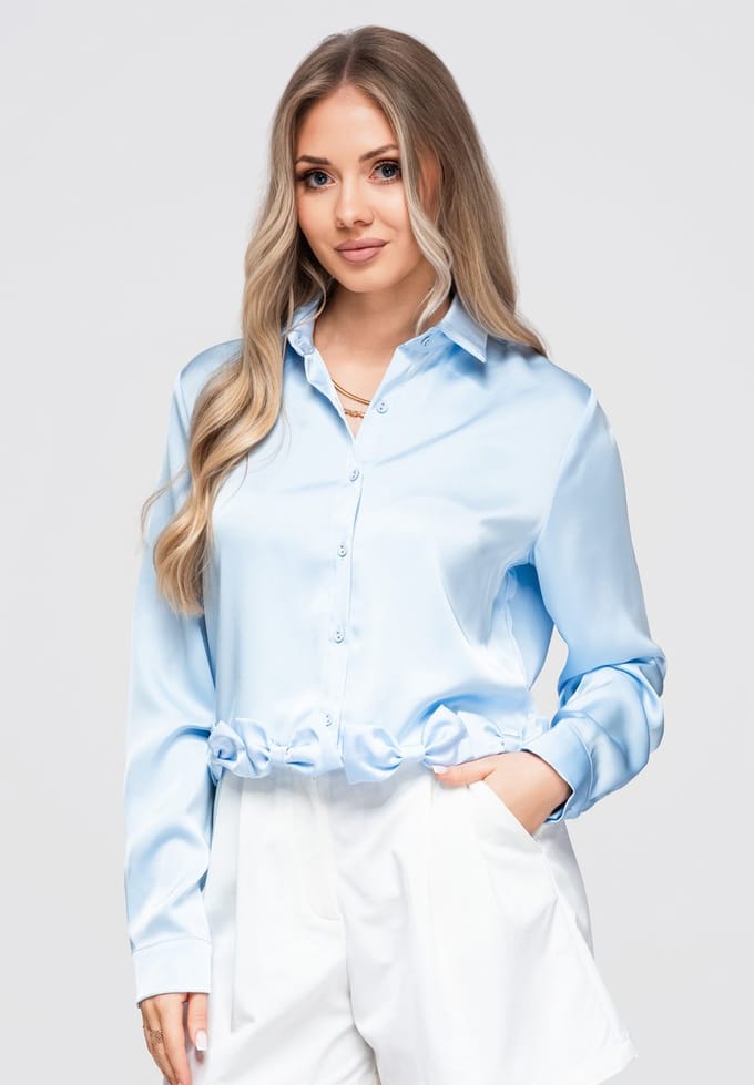 OMBRE Overhemd - Regular Fit - Lange Mouw - Knopen Blauw M