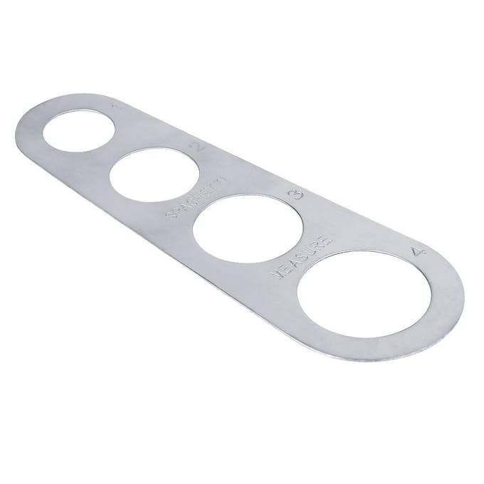 1 st RVS Spaghetti Afmeter Meetinstrument 4 Porties Koken Pasta Liniaal gray