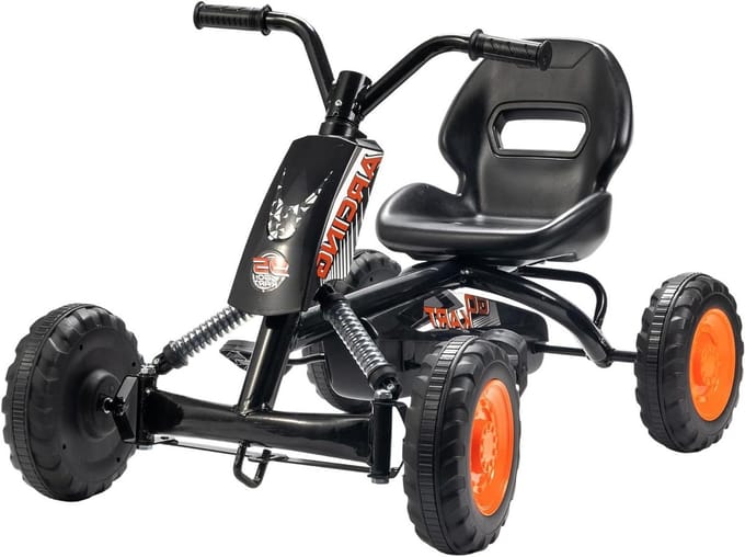 Pedaal Kart - Skelter Kinderen - Buiten Spelen - Stalen Frame - 84 cm - Zwart