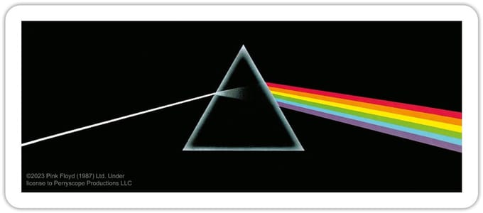 Pink Floyd Prism Sticker maat S (10 x 10 cm)