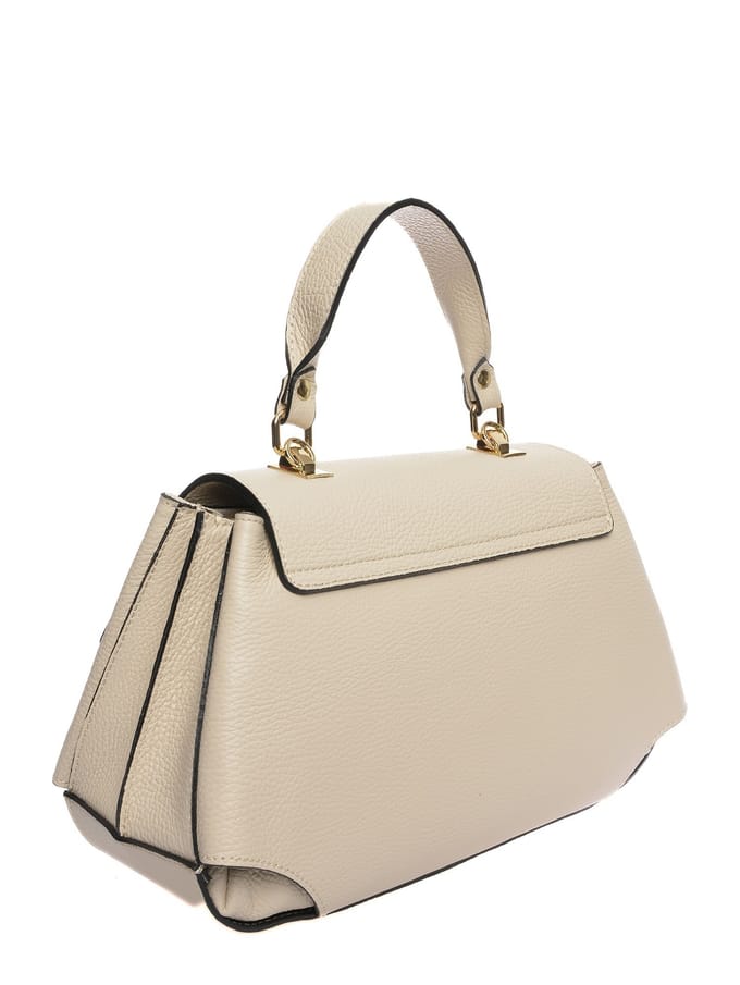 Roberta M Beige Rundleer Tas