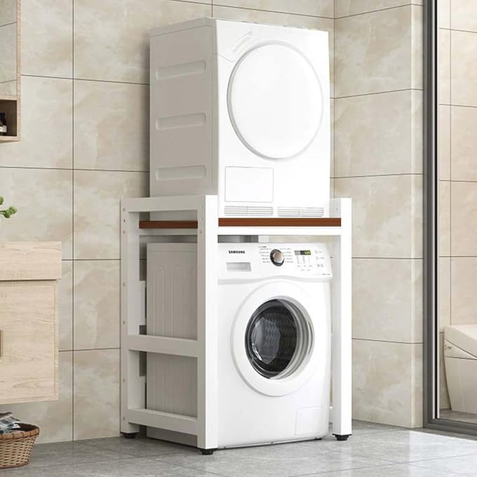 Opbergunit voor wasmachine en droger - Stevige wasmachinekast met 300 kg draagvermogen
