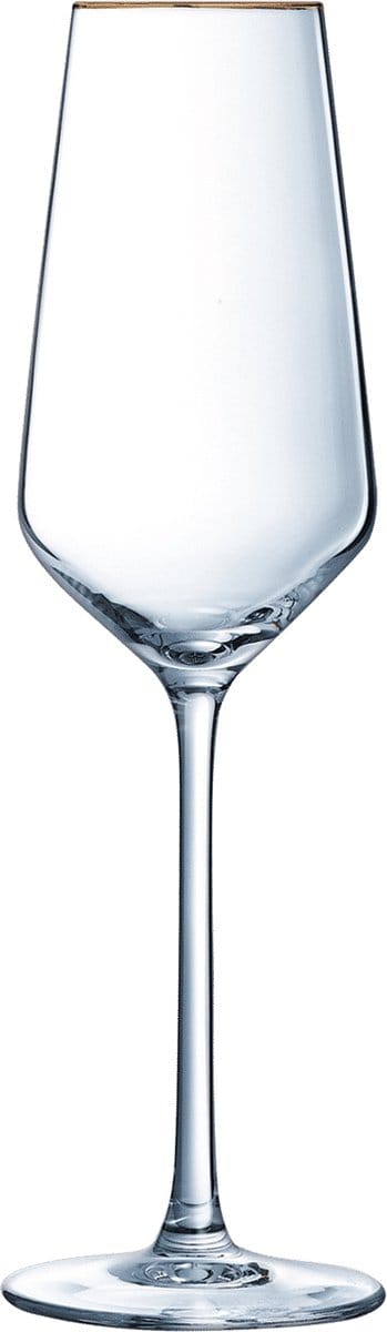 Eclat Ultime champagneglas - gouden rand - 21 cl - Set-4