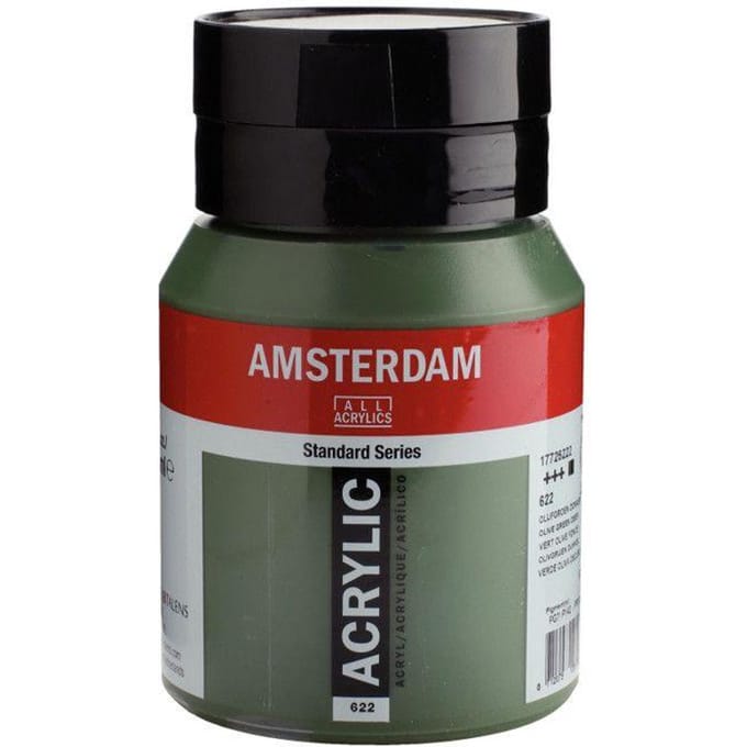 Acrylverf - Amsterdam - 500ml - Olijfgroen - Hoge lichtechtheid - Duurzaam groen