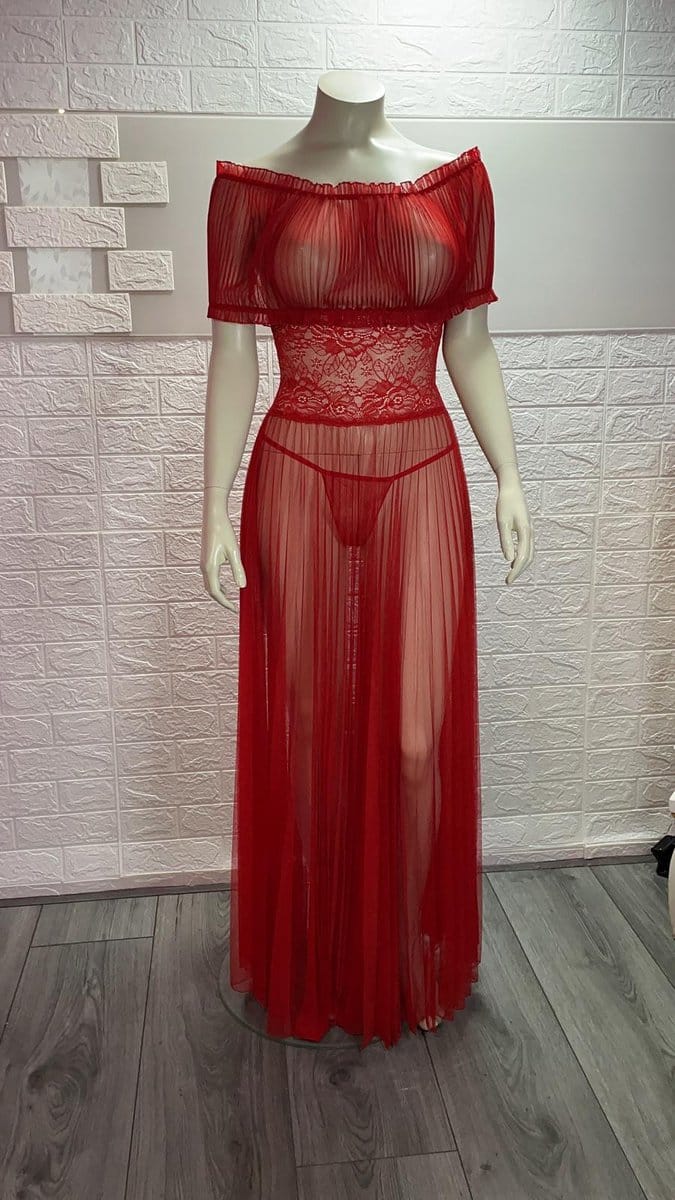 Sexy babydoll lang - Red