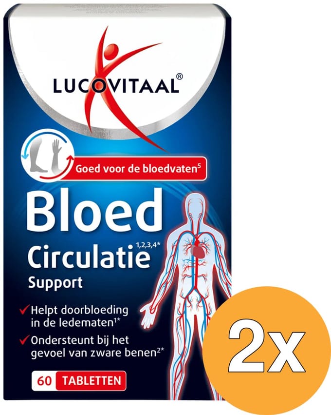 2x Lucovitaal Bloedcirculatie Support (60 tabletten)