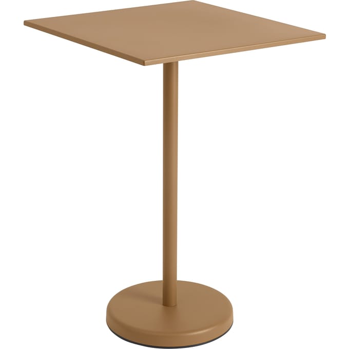 Muuto Linear Steel Tafel vierkant - oranje - Hoogte 105 cm