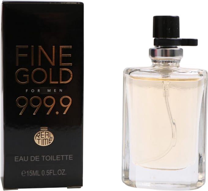 Real Time Fine Gold 999.9 For Men Eau de toilette miniparfum tasformaat 15ml