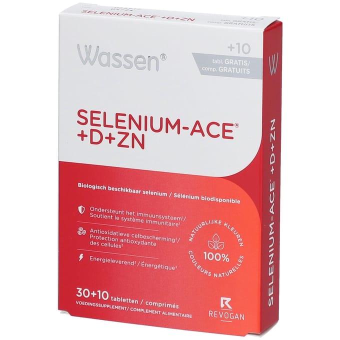 Selenium-ACE+D+Zn | Antioxidanten Immuniteit, huid, haar & nagels + 10 GRATIS tabletten 30+10 Tabletten