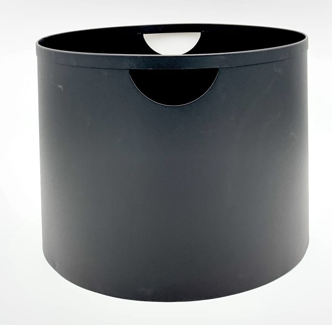 Houtmand - zwart - staal - rond H29/Ø40