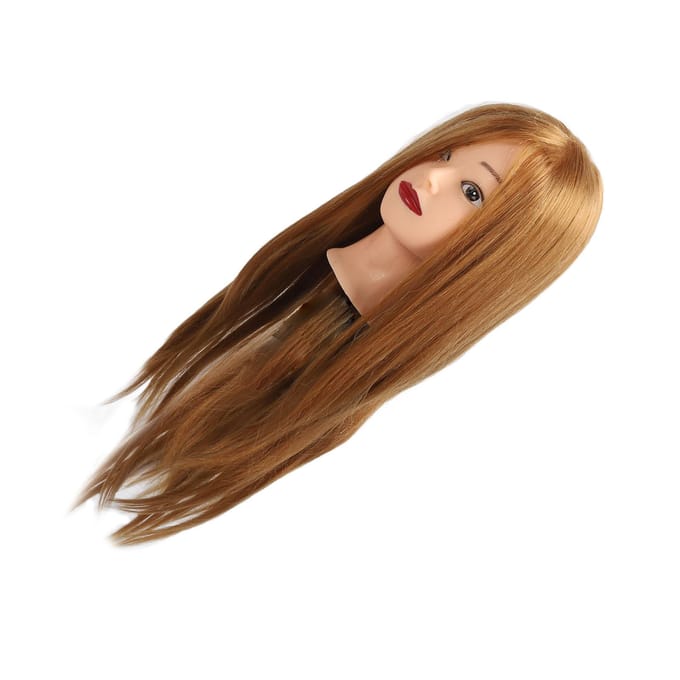 Kappers Mannequin Hoofd 85 Procent Echt Haar Flexibel Multifunctioneel Haarstylinghoofd voor Salon brown