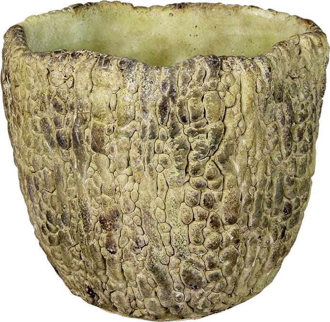 Bloempot voor Binnen – Groen – Design Pot – Ø 20 cm – Steen