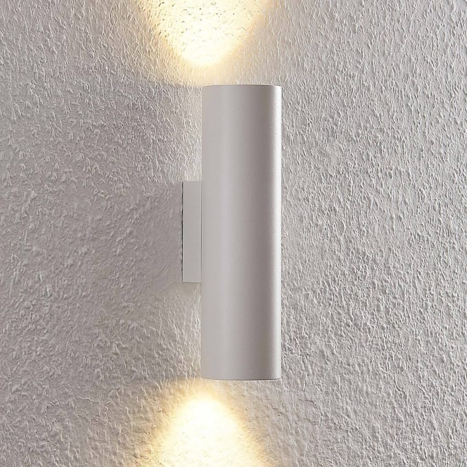 Arcchio - wandlamp - 2lichts - Aluminium - H: 22.5 cm - GU10 - wit