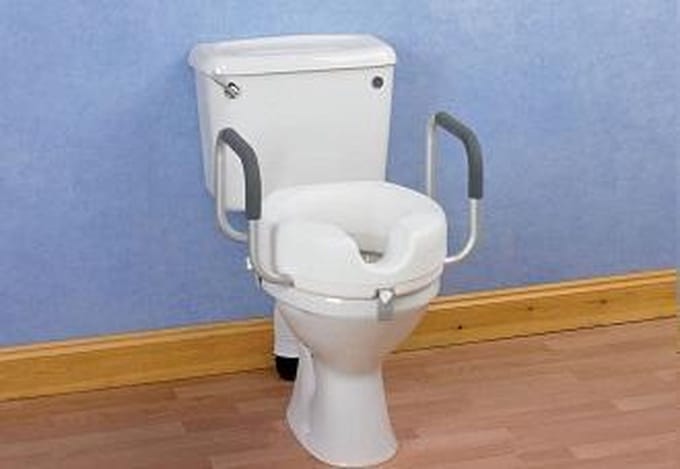 Toiletverhoger met armsteunen - 10 cm verhoging - Adhome