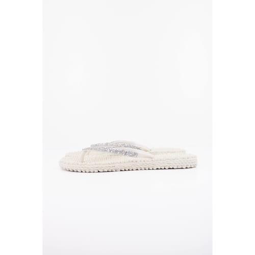 Slippers met grove glitter CHEERFUL03G - 12 Creme